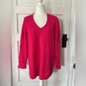 Lucky Brand | Pink V Tunic Sweater